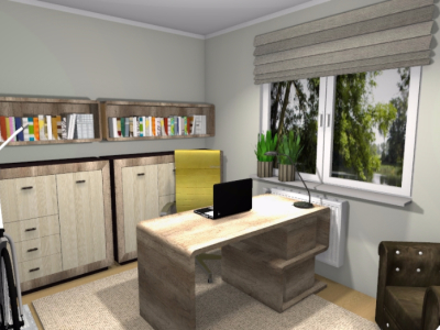 Gabinet w domu jednorodzinnym