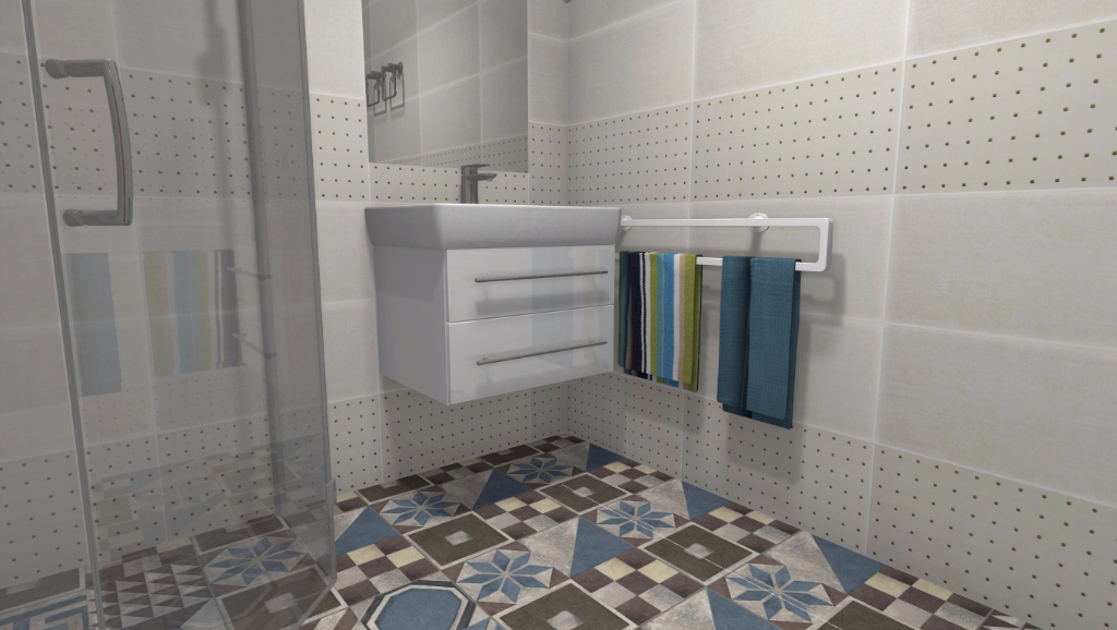 Projekt łazienki w klimacie śródziemnomorskim