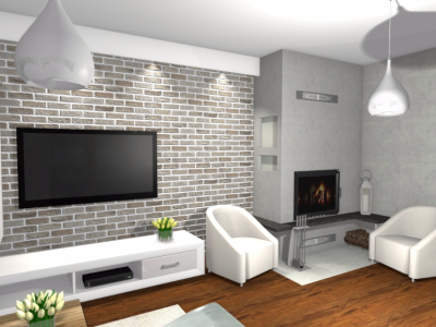 Salon w domu jednorodzinnym