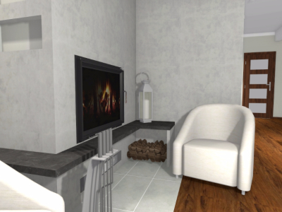 Salon w domu jednorodzinnym