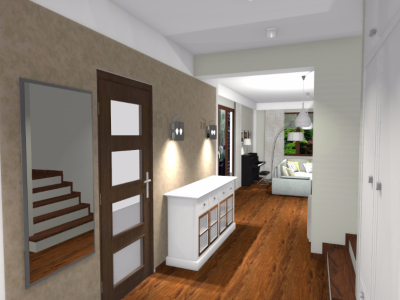 Salon w domu jednorodzinnym