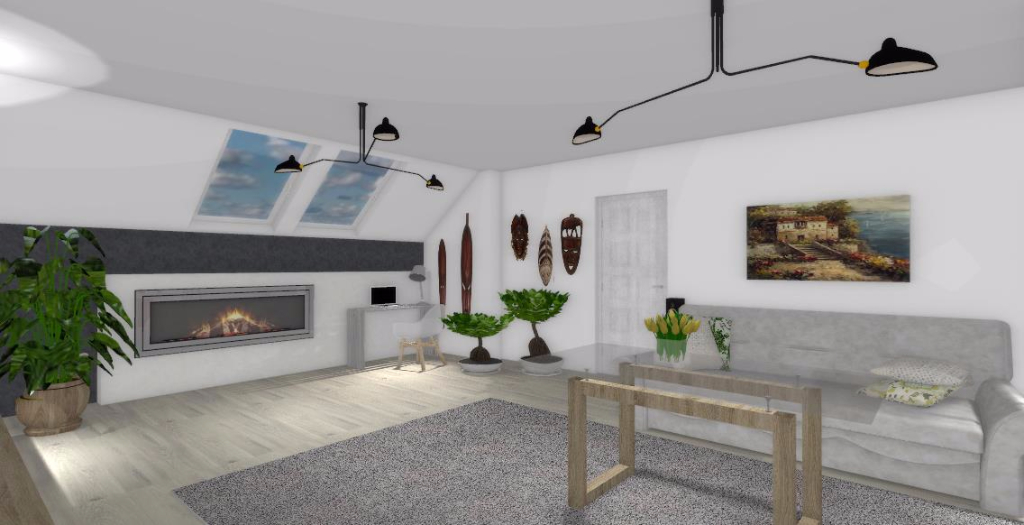 Salon w szarościach