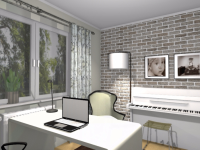 projekt eleganckiego gabinetu