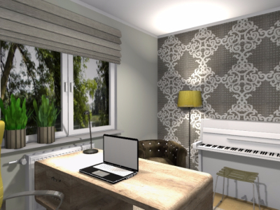 Gabinet w domu jednorodzinnym