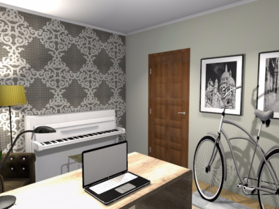 Gabinet w domu jednorodzinnym