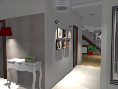 Nowoczesny korytarz w domu