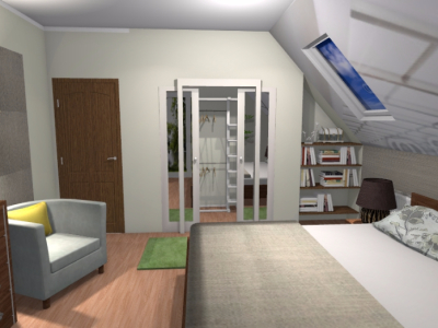 Sypialnia na poddaszu