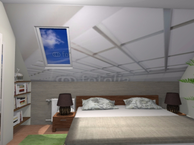 Sypialnia na poddaszu