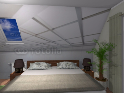 Sypialnia na poddaszu