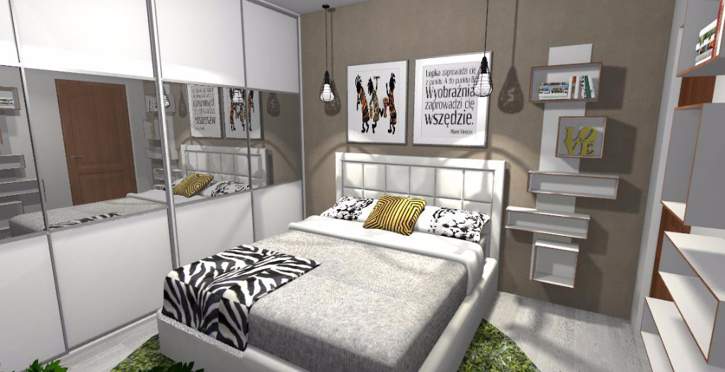 elegancka sypialnia w apartamencie