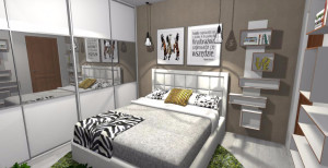 elegancka sypialnia w apartamencie