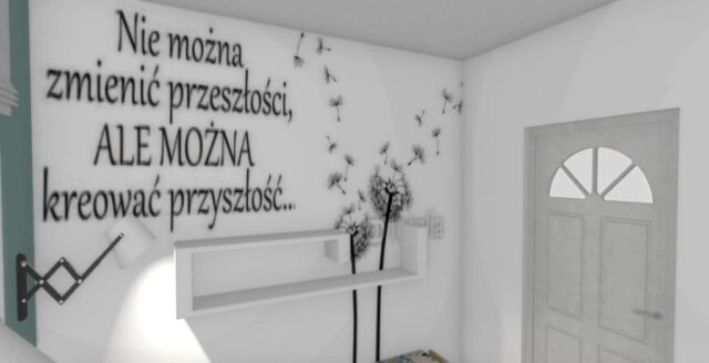 naklejka na ścianie sypialni