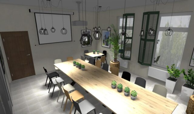Sala konferencyjna w stylu eco Sala konferencyjna w stylu eco