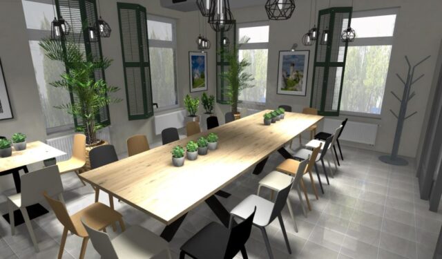 Sala konferencyjna w stylu eco Sala konferencyjna w stylu eco