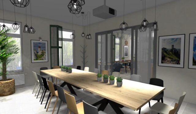 Sala konferencyjna w stylu eco Sala konferencyjna w stylu eco