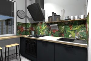 motywy florystyczne w kuchni