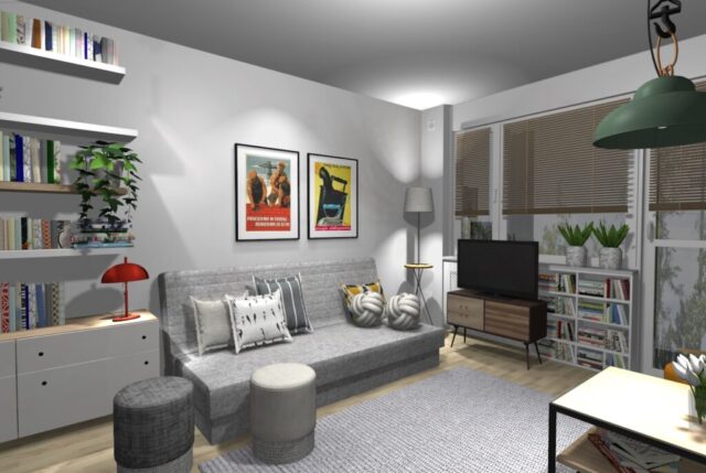 Salon w stylu lat 60.