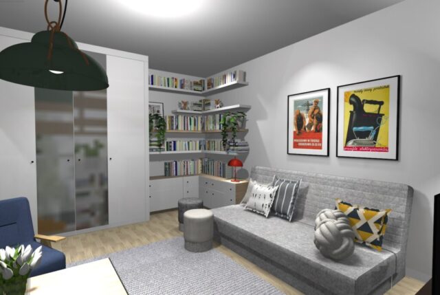 Salon w stylu lat 60.