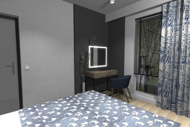 Sypialnia w stylu loft