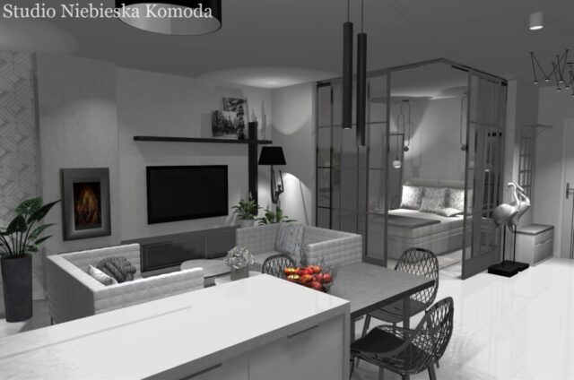 Sypialnia_w_salonie Sypialnia w salonie