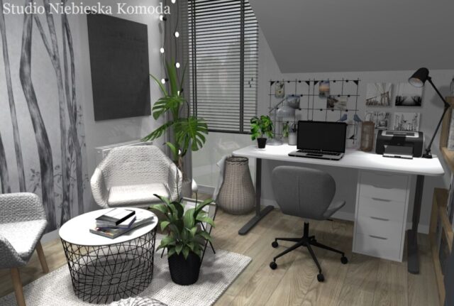 Biuro i pokój gościnny w jednym