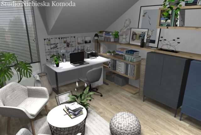 Biuro i pokój gościnny w jednym