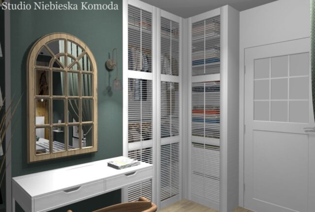 Zieleń butelkowa w sypialni Zieleń butelkowa w sypialni