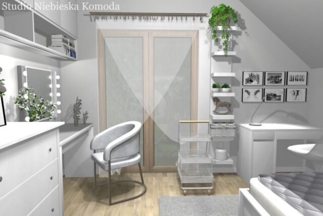 Biały pokój nastolatki