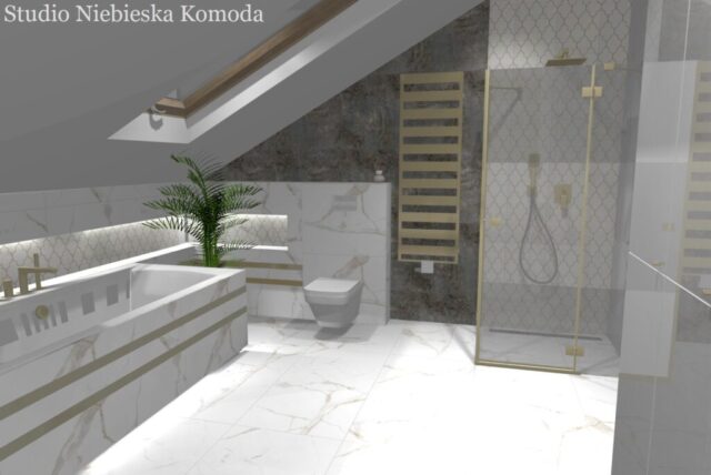 Jasna łazienka glamour
