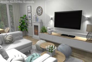 sztukateria w nowoczesnym salonie