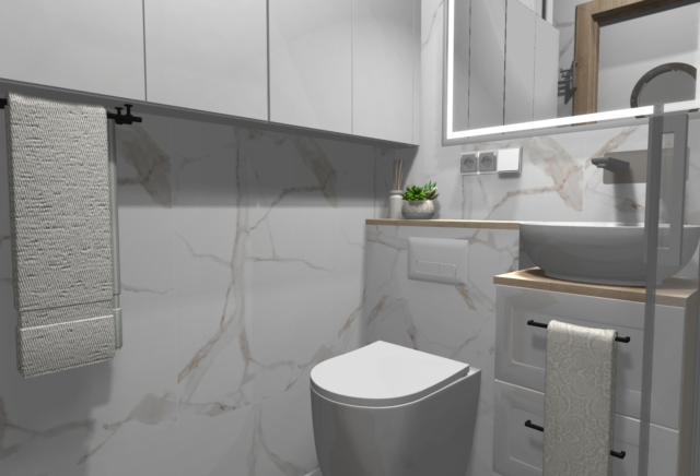 Niski stelaż wc w łazience