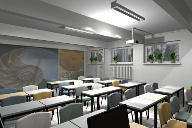 Sala lekcyjna sprzyjająca koncentracji Sala lekcyjna sprzyjająca koncentracji