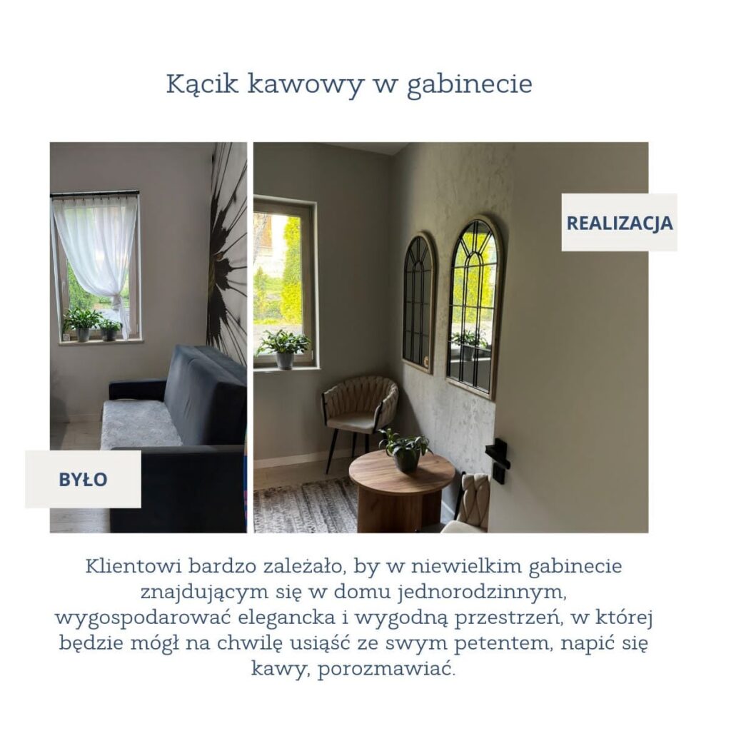 Kącik kawowy w gabinecie