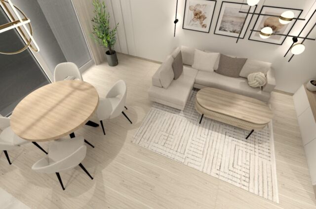 Panel winylowy w salonie Panel winylowy w salonie