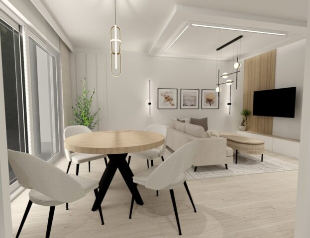 Panel winylowy w salonie Panel winylowy w salonie